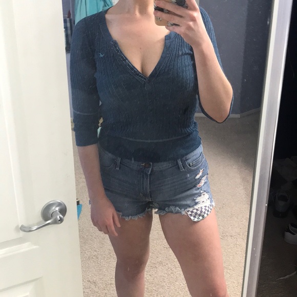 Hollister blue crop top - Picture 1 of 4